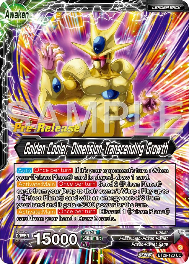 Cool // Golden Cooler, Dimension-Transcending Growth (BT26-120) [Ultimate Advent Prerelease Promos] - Image 2