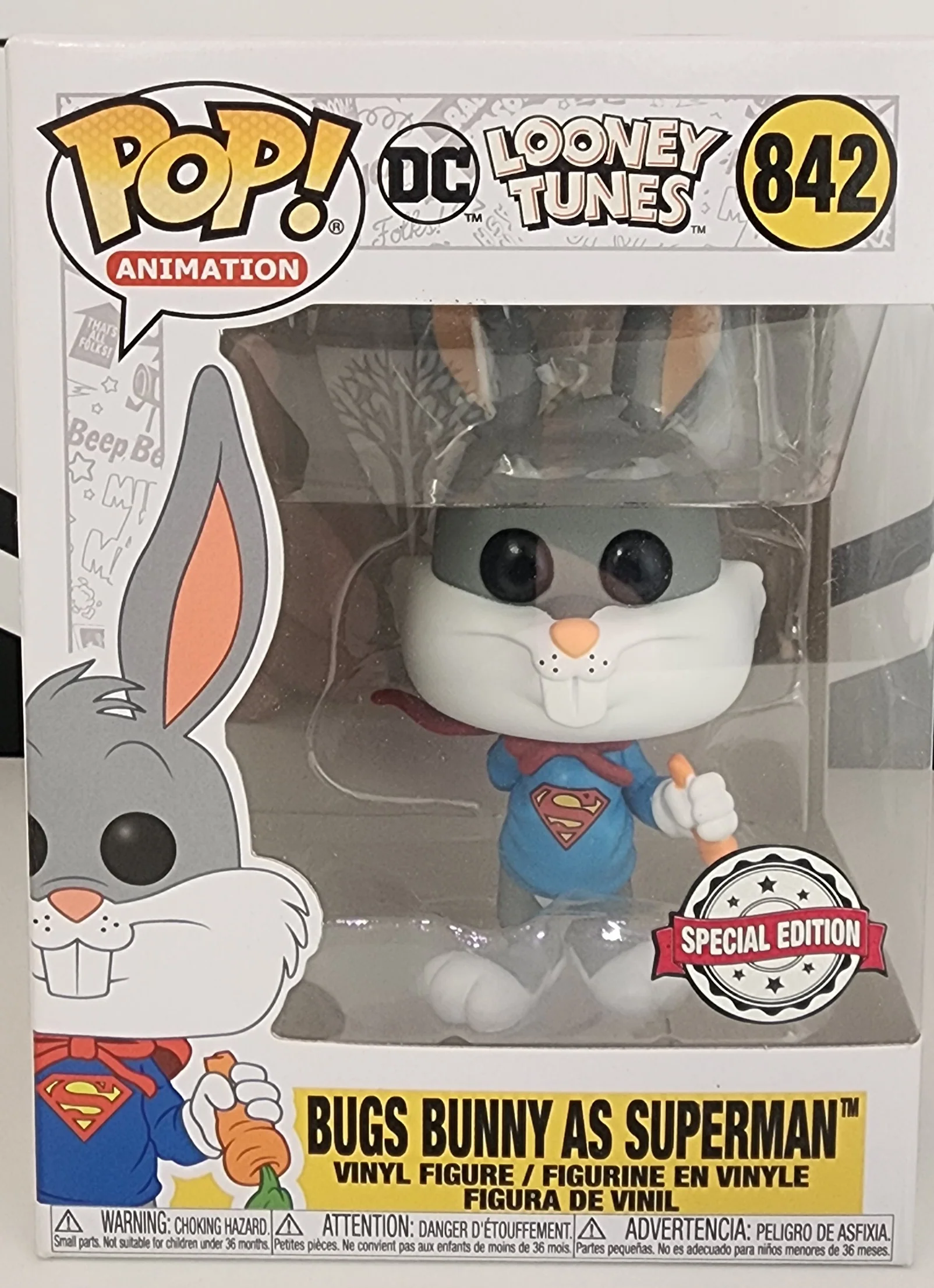 DC / Looney Tunes- Bugs Bunny as Super Man Pop! Vinyl Figure #842