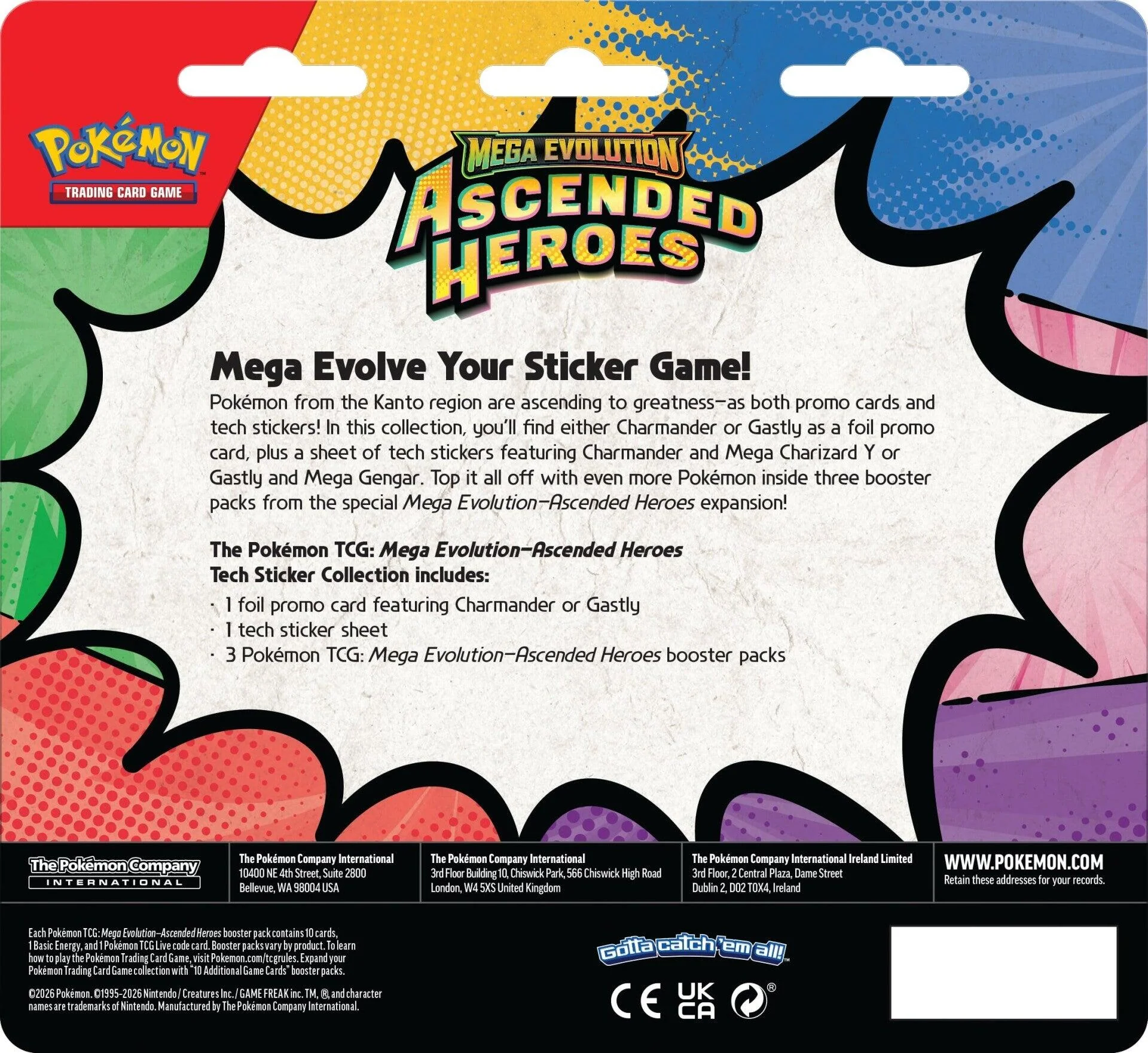 [RESTOCK!!] Mega Evolution: Ascended Heroes - Tech Sticker Collection (Gastly) - Image 2